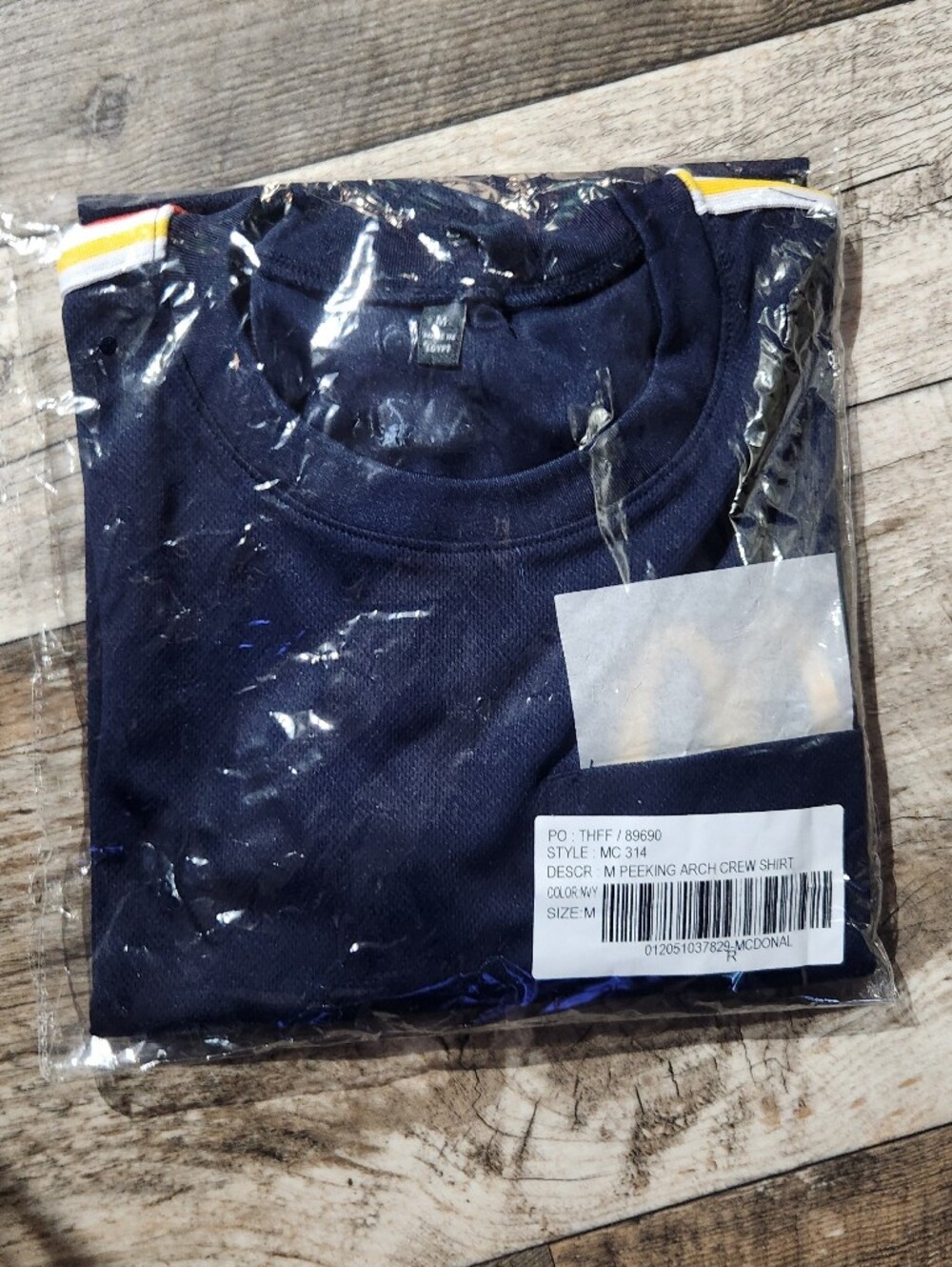 Mcdonalds Employee Navy Crew Neck Shirt - Packaged